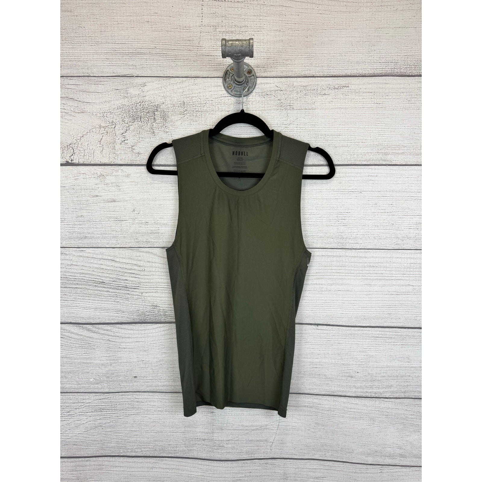 No Bull Active Women's Green Mesh Back Workout Tank Size Medium